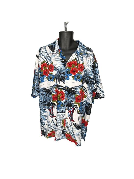 Other - Reservoir Hawaiian Style Shirt Blue Red Green 2XLT Big & Tall